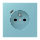 JUNG - Steckdose Frz/Belg mit USB Typ C LC32032