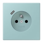 JUNG - Steckdose Frz/Belg mit USB Typ C LC32033
