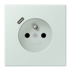 JUNG - Steckdose Frz/Belg mit USB Typ C LC32034