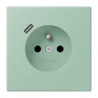 JUNG - Steckdose Frz/Belg mit USB Typ C LC32041