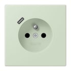 JUNG - Steckdose Frz/Belg mit USB Typ C LC32042