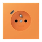 JUNG - Steckdose Frz/Belg mit USB Typ C LC32081