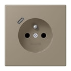 JUNG - Steckdose Frz/Belg mit USB Typ C LC32141