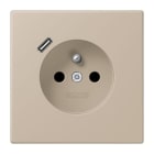 JUNG - Steckdose Frz/Belg mit USB Typ C LC32142