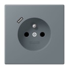 JUNG - Steckdose Frz/Belg mit USB Typ C LC4320H
