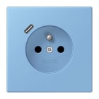 JUNG - Steckdose Frz/Belg mit USB Typ C LC4320N