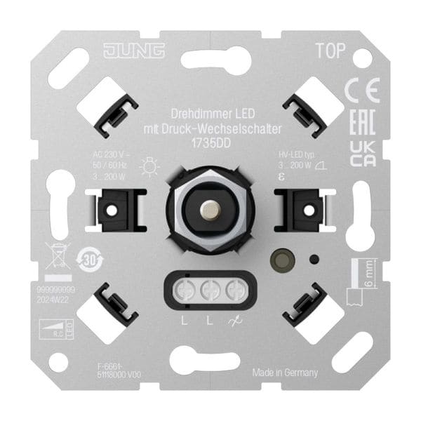 JUNG - Drehdimmer LED mit Druck-Wechselschalter