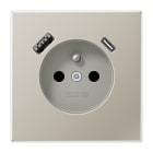 JUNG - Steckdose Frz/Belg mit USB Typ AC