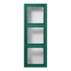 JUNG - Aufputz-Kappe m. Rahmen 3fach LC32040