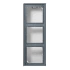 JUNG - Aufputz-Kappe m. Rahmen 3fach LC4320H