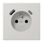 JUNG - Steckdose Frz/Belg mit USB Typ AC