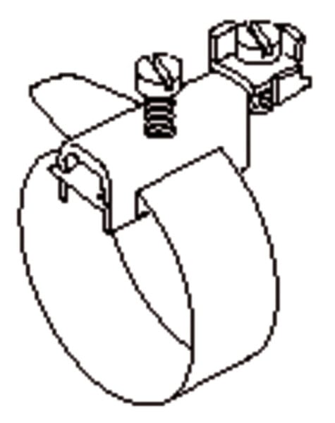 HKL - Erdungsbandschellen 17,5-210mm Rohrdm, 700mm lang