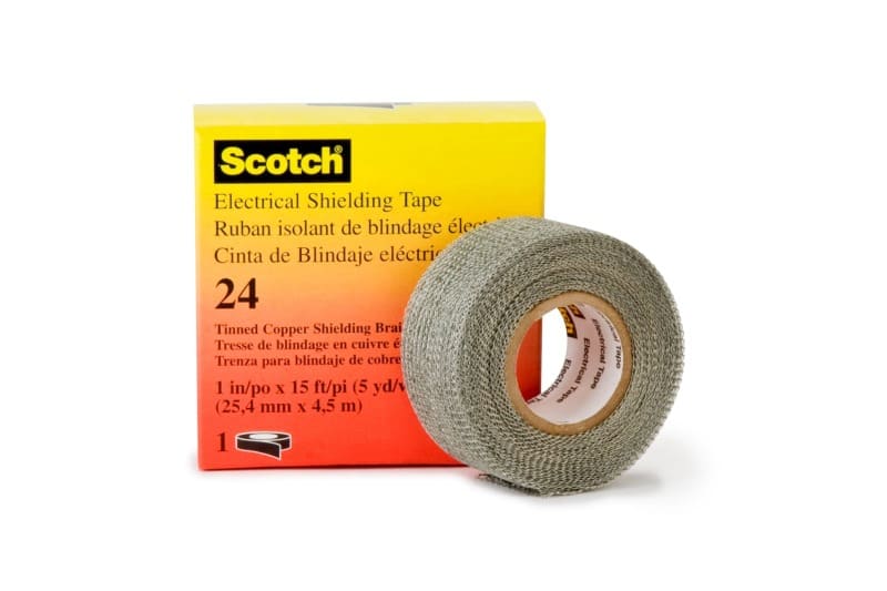 3M - Scotch® 24 Metalldrahtgewebeschlauch, Silber, 25mmx4,5m, 0,4mm