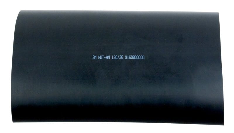 3M - HDT-AN Dickwandiger Warmschrumpfschlauch mit Kleber, Schwarz, 130/36mm, 1m