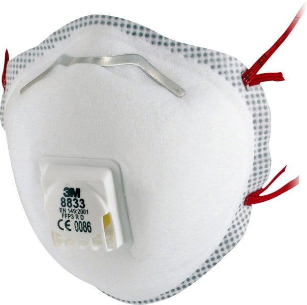 3M - Atemschutzmaske 8833 mit Ventil Schutzstufe FFP3