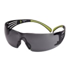 3M - SecureFit™ 400 Schutzbrille, sw/gn Bügel, Antikratz/Fog, Scheibe grau
