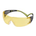 3M - SecureFit™ 400 Schutzbrille, sw/gn Bügel, Antikratz/Fog, Scheibe gelb