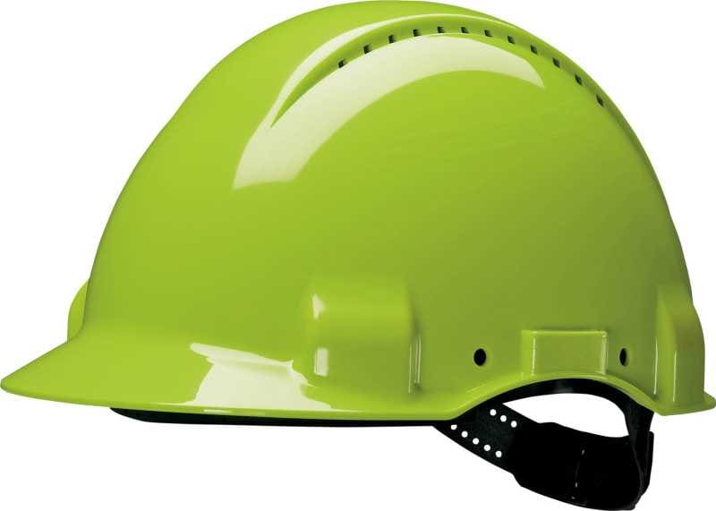 3M - G3000 Schutzhelm in Neongrün, Pinlock und Lederschweißband