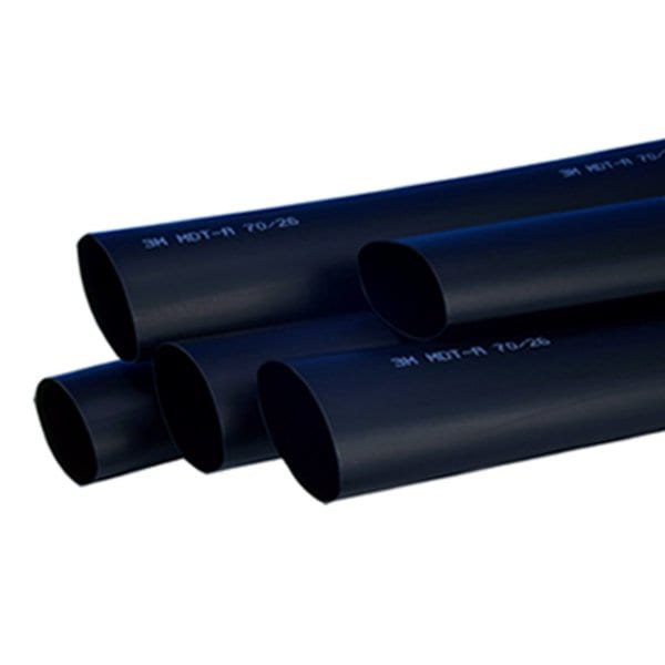3M - MDT-A Mittelwandiger Warmschrumpfschlauch mit Kleber, Schwarz, 19/6mm, 1m