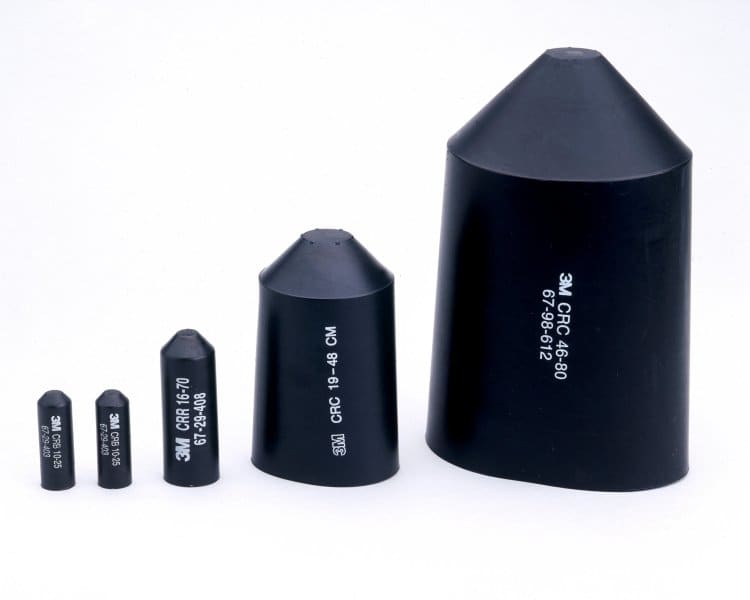 3M - SKE 62/158 Warmschrumpf-Endkappe, Schwarz, 158/63mm