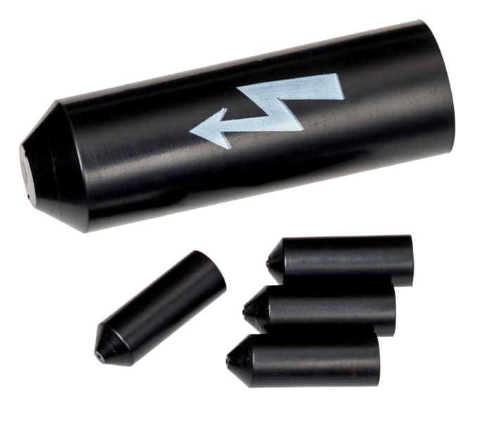 3M - SKE S/1+2 Warmschrumpf-Spannungsfeste Kabelendgarnitur, Schwarz, 4x10-25mm²