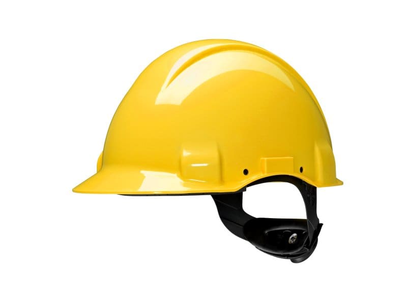 3M - Schutzhelm gelb Lederschweißband Ratsche 53-62cm  -1000VAC