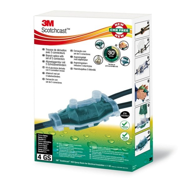 3M - Scotchcast™Giessharz-Abzweiggar, Y-Form, 0,6/1kV, 4x2,5-16, 5x1,5-10/4x2,5-16