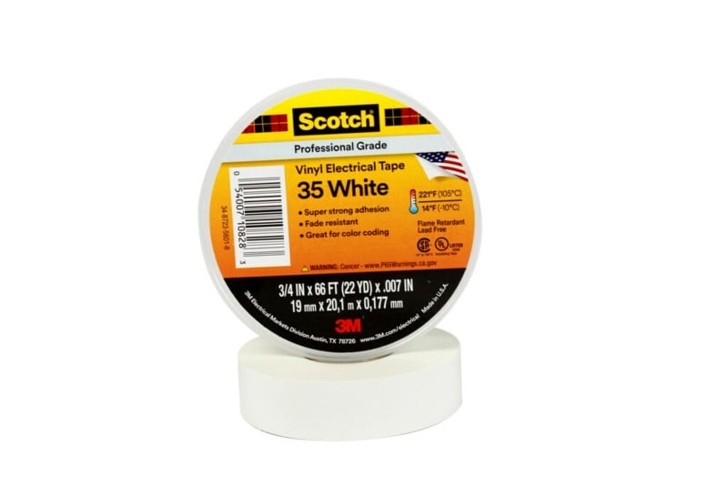 3M - Scotch® 35 Vinyl Elektro-Isolierband, Weiss, 19mmx20m, 0,18mm