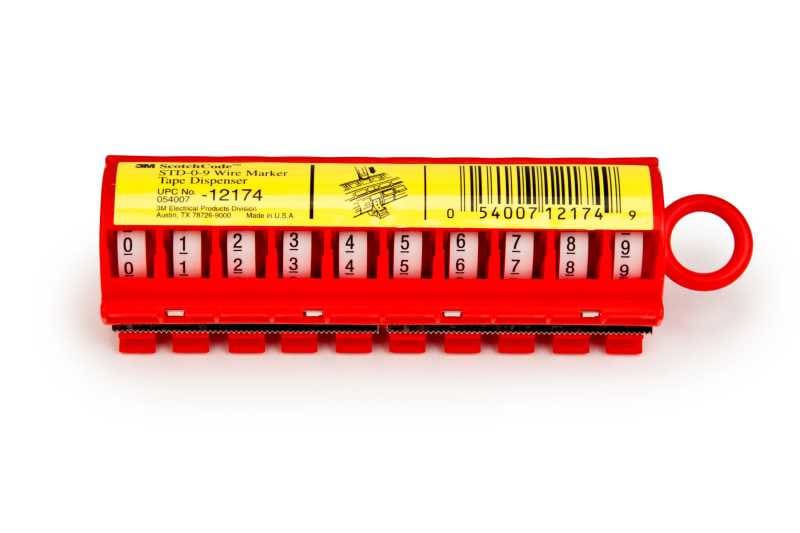3M - ScotchCode SDR-0/9 Kabelmarkierer Nachfüllrollen, Ziffer 0-9, 10er Box