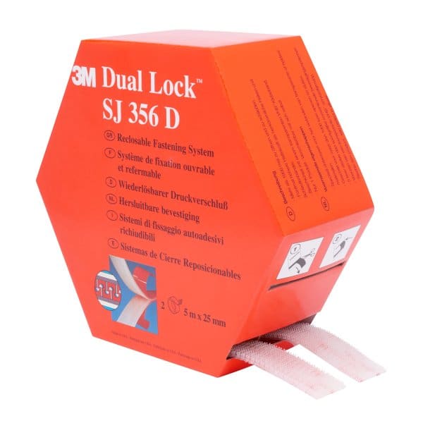 3M - Dual Lock Flexibler Druckverschluss SJ3560, Transparent, Spendebox
