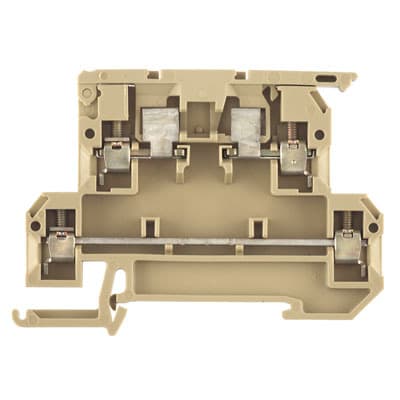 WEIDMÜLLER - Sicherungs-Reihenklemme, Schraubanschl, 4mm², 500V, 6.3A, beige/gelb