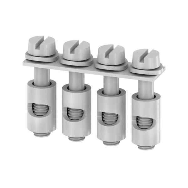 WEIDMÜLLER - Querverbinder, geschraubt, Pole:4, Raster 6mm, 24A, grau