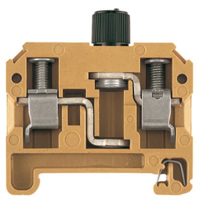 WEIDMÜLLER - Sicherungs-Reihenklemme, Schraubanschl, 10mm², 500V, 10A, mittelgelb