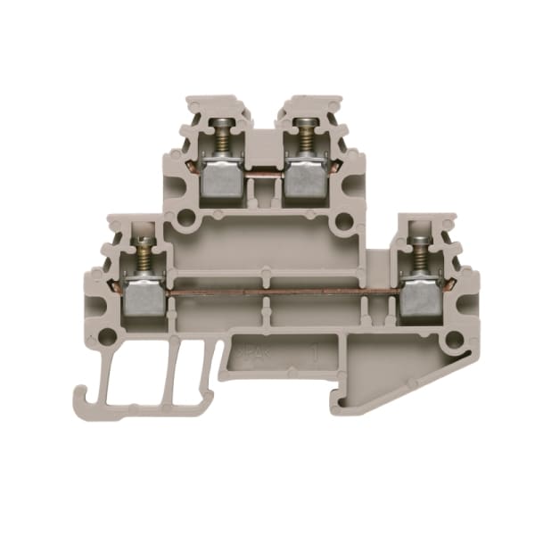 WEIDMÜLLER - Mehrstock-Reihenklemme, Schraubanschl, 1.5mm², 400V, 16A, dunkelbeige