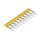 WEIDMÜLLER - Querverbinder, gesteckt, Pole:10, Raster 3.5mm, Isoliert, 17.5A, gelb