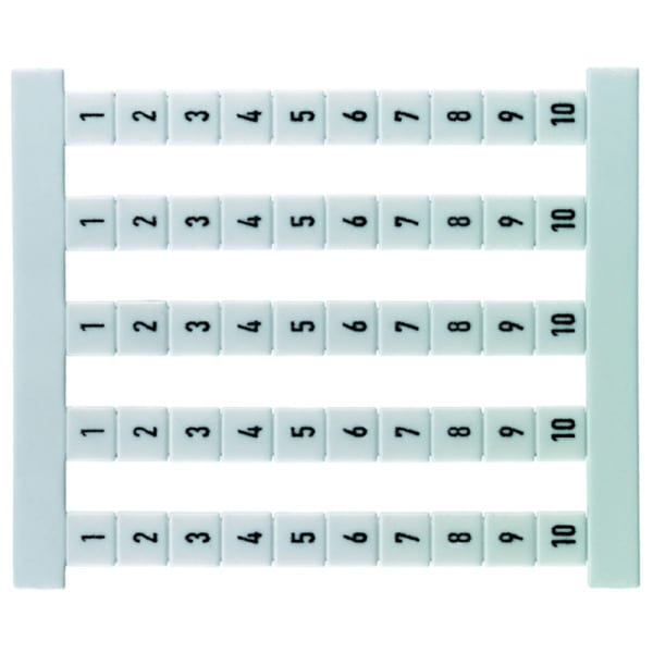 WEIDMÜLLER - Klemmenmarkierung, Raster 6mm, Zahlen, senkrecht, weiß