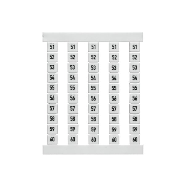 WEIDMÜLLER - Klemmenmarkierung, Raster 5mm, Zahlen, senkrecht, weiß