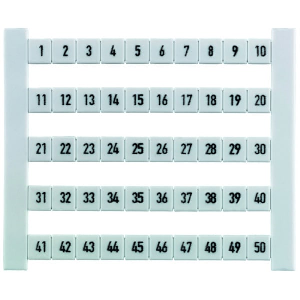 WEIDMÜLLER - Klemmenmarkierung, Raster 6mm, Zahlen, waagerecht, weiß