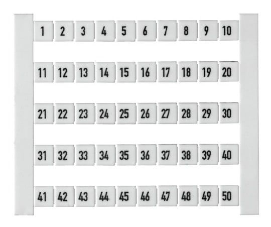 WEIDMÜLLER - Klemmenmarkierung, Raster 5mm, Zahlen, waagerecht, weiß
