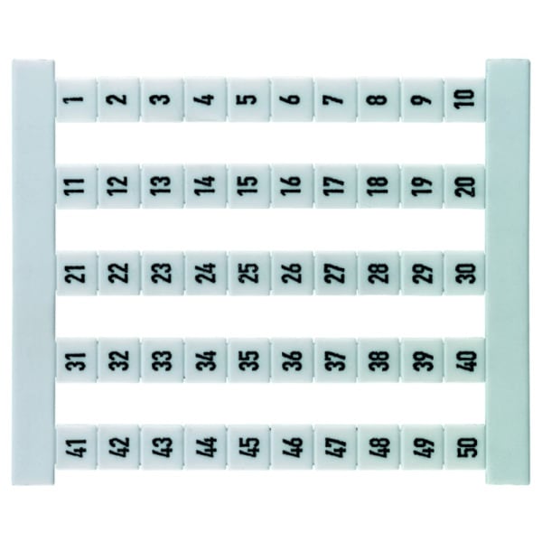 WEIDMÜLLER - Klemmenmarkierung, Raster 5mm, Zahlen, senkrecht, weiß