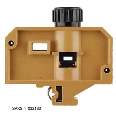 WEIDMÜLLER - Sicherungs-Reihenklemme, Schraubanschl, 10mm², 400V, 16A, E14, mittelgelb