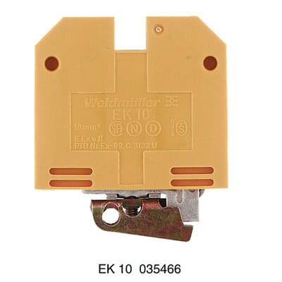 WEIDMÜLLER - Schutzleiter-Reihenklemme, Schraubanschl, 10mm², 800V, gelb/grün