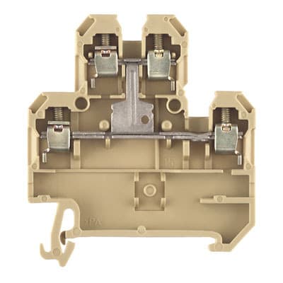 WEIDMÜLLER - Mehrstock-Reihenklemme, Schraubanschl, 4mm², 500V, 32A, beige/gelb