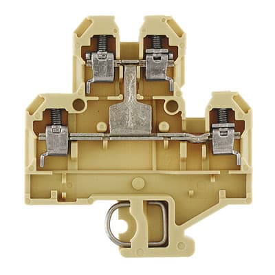 WEIDMÜLLER - Mehrstock-Reihenklemme, Schraubanschl, 4mm², 500V, 32A, beige/gelb