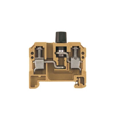 WEIDMÜLLER - Sicherungs-Reihenklemme, Schraubanschl, 10mm², 500V, 10A, mittelgelb