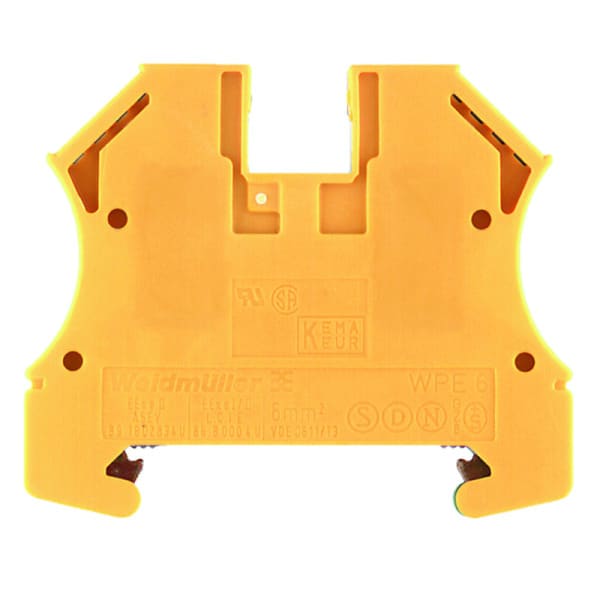 WEIDMÜLLER - Schutzleiter-Reihenklemme, Schraubanschl, 6mm², 800V, grün/gelb