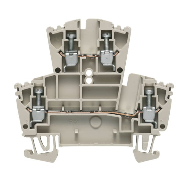 WEIDMÜLLER - Mehrstock-Reihenklemme, Schraubanschl, 2.5mm², 400V, 24A, dunkelbeige