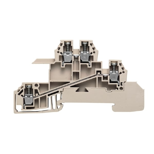 WEIDMÜLLER - Mehrstock-Reihenklemme, Schraubanschl, 2.5mm², 400V, 24A, dunkelbeige