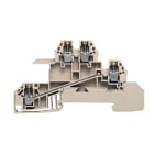WEIDMÜLLER - Mehrstock-Reihenklemme, Schraubanschl, 2.5mm², 400V, 24A, dunkelbeige