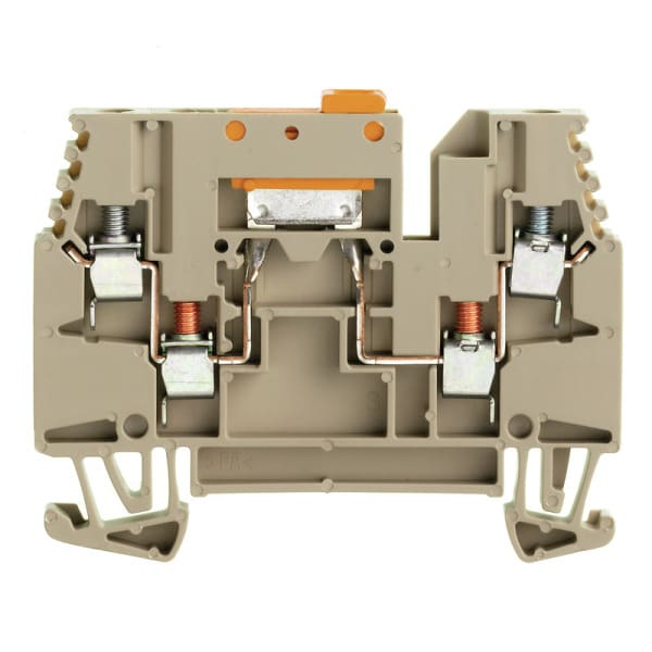 WEIDMÜLLER - Prüftrenn-Reihenklemme WTR, Schraub, 2.5mm², 400V, 16A, dunkelbeige